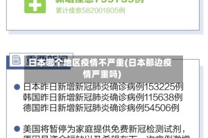 日本哪个地区疫情不严重(日本那边疫情严重吗)