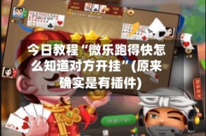 今日教程“微乐跑得快怎么知道对方开挂”(原来确实是有插件)