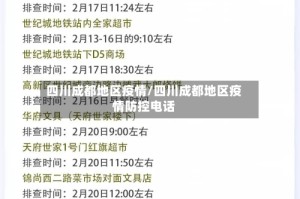 四川成都地区疫情/四川成都地区疫情防控电话