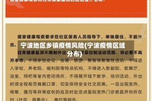 宁波地区乡镇疫情风险(宁波疫情区域分布)