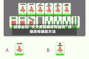 玩家必知“天天贵阳麻将有挂吗”详细透视辅助方法