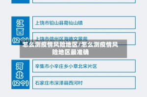 怎么测疫情风险地区/怎么测疫情风险地区最准确
