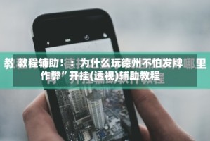 教程辅助！：为什么玩德州不怕发牌作弊”开挂(透视)辅助教程