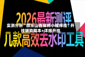 实测分析“微乐山西麻将小程序挂”开挂辅助脚本+详细开挂