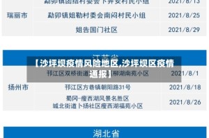 【沙坪坝疫情风险地区,沙坪坝区疫情通报】