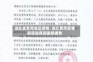 湖北省黄冈地区疫情/湖北黄冈疫情防控指挥部最新通告