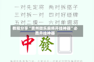 教程分享“贵州微乐麻将开挂神器”必胜开挂神器