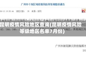 昆明疫情风险地区查询(昆明疫情风险等级地区名单7月份)