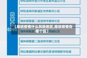 【廊坊疫情什么风险地区,廊坊疫情在哪个区】