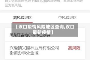 【汉口疫情风险地区查询,汉口最新疫情】