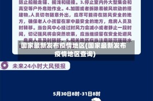 国家最新发布疫情地区(国家最新发布疫情地区查询)