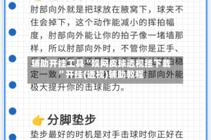 辅助开挂工具“娱网皮球透视挂下载”开挂(透视)辅助教程
