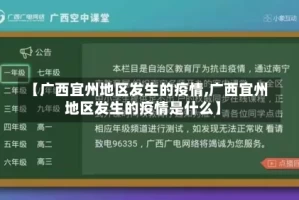 【广西宜州地区发生的疫情,广西宜州地区发生的疫情是什么】