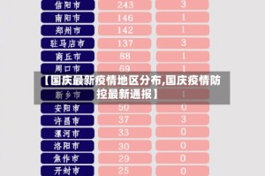 【国庆最新疫情地区分布,国庆疫情防控最新通报】