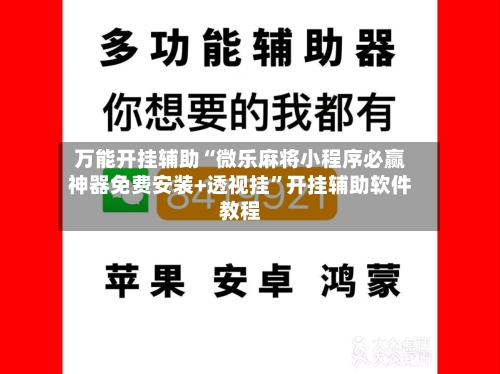 万能开挂辅助“微乐麻将小程序必赢神器免费安装+透视挂	”开挂辅助软件教程-第2张图片
