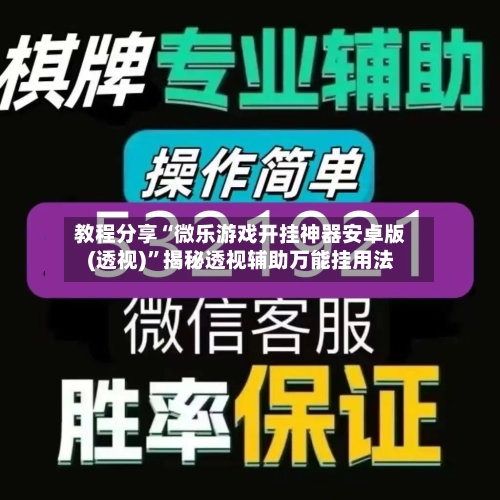 教程分享“微乐游戏开挂神器安卓版(透视)”揭秘透视辅助万能挂用法-第3张图片