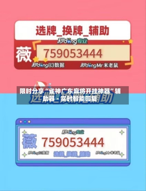 限时分享“雀神广东麻将开挂神器”辅助器 - 实时智能回复-第1张图片