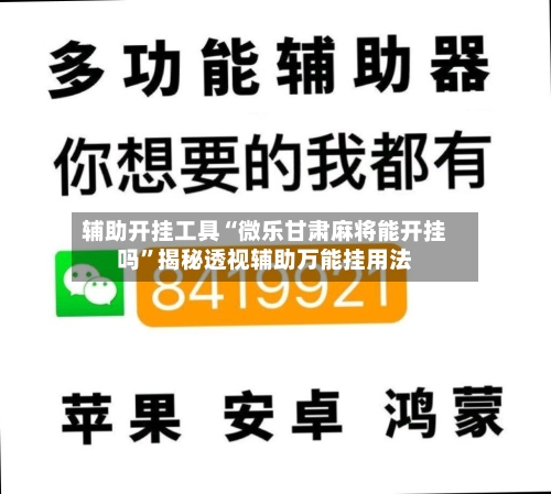 辅助开挂工具“微乐甘肃麻将能开挂吗	”揭秘透视辅助万能挂用法-第1张图片