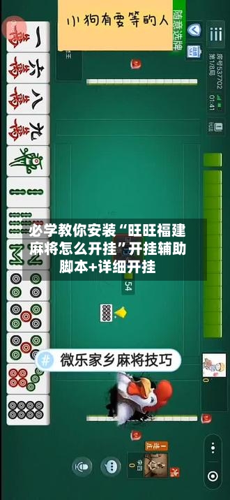 必学教你安装“旺旺福建麻将怎么开挂	”开挂辅助脚本+详细开挂-第2张图片