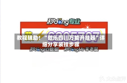 教程辅助！“微乐四川万能开挂器”详细分享装挂步骤-第1张图片