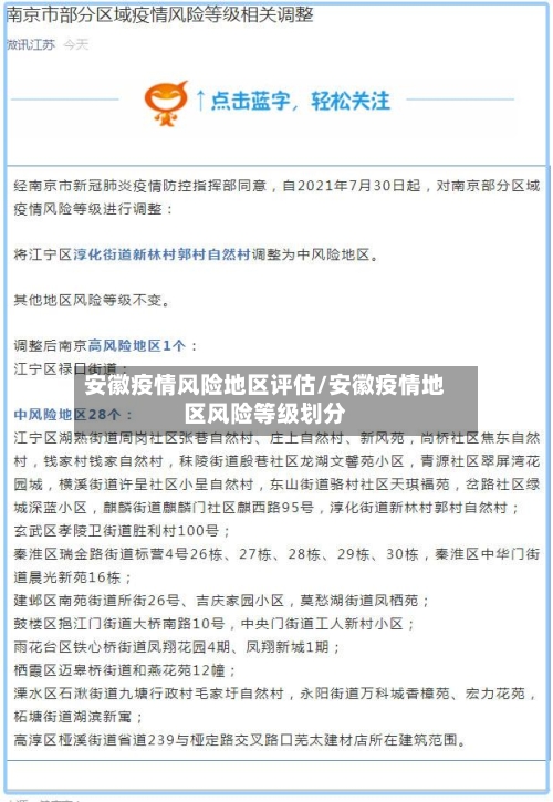 安徽疫情风险地区评估/安徽疫情地区风险等级划分-第1张图片