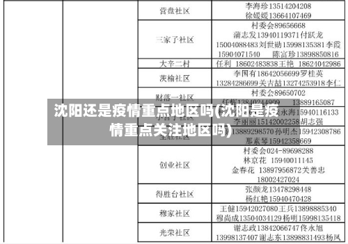 沈阳还是疫情重点地区吗(沈阳是疫情重点关注地区吗)-第2张图片