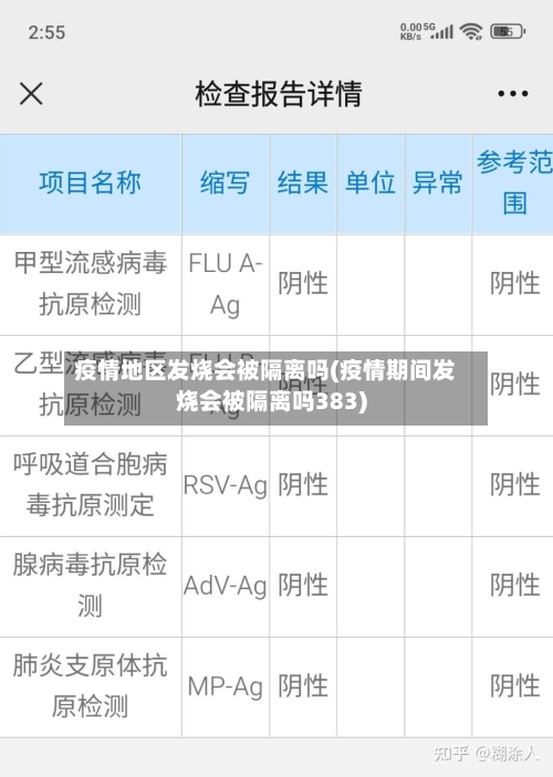 疫情地区发烧会被隔离吗(疫情期间发烧会被隔离吗383)-第2张图片