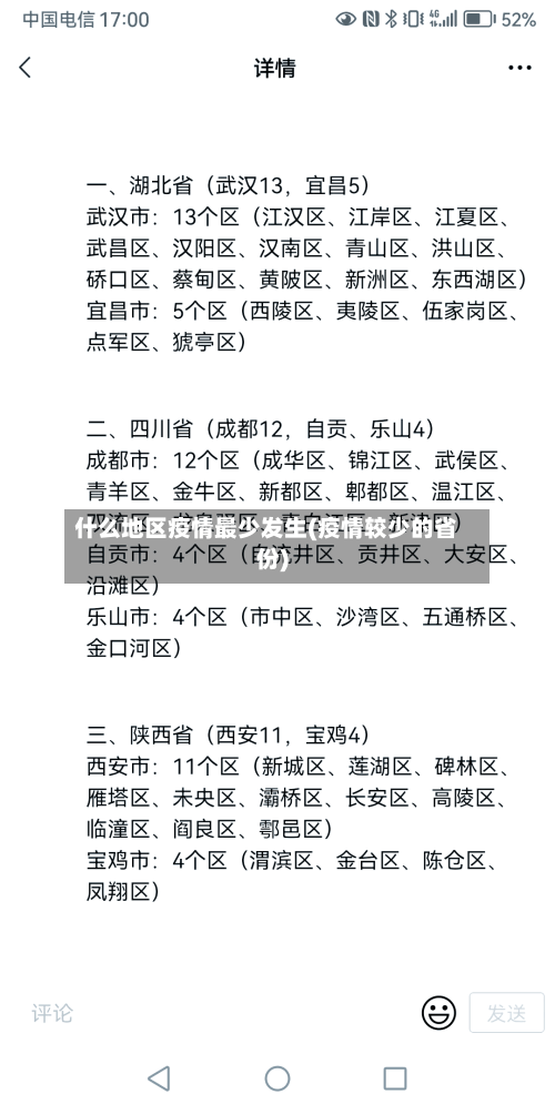 什么地区疫情最少发生(疫情较少的省份)-第1张图片