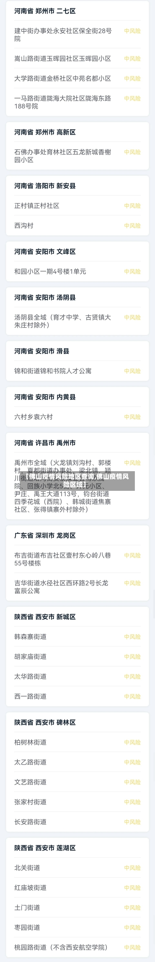 【佛山疫情风险地区查询,佛山疫情风险区域】-第2张图片