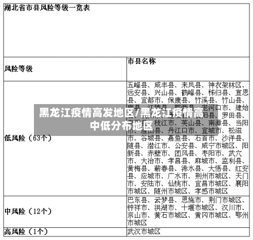 黑龙江疫情高发地区/黑龙江疫情高中低分布地区-第3张图片