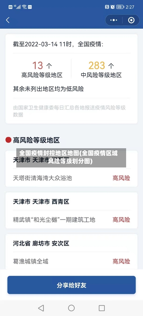 全国疫情封控地区地图(全国疫情区域风险等级划分图)-第1张图片